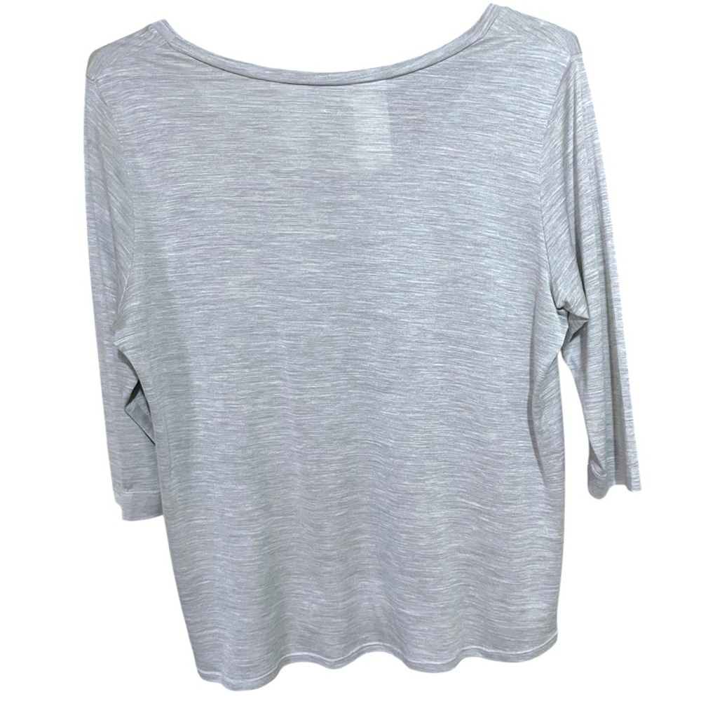 Eileen Fisher Silk Cotton Blend 3/4 Sleeve Tee Large - Picture 2 of 6